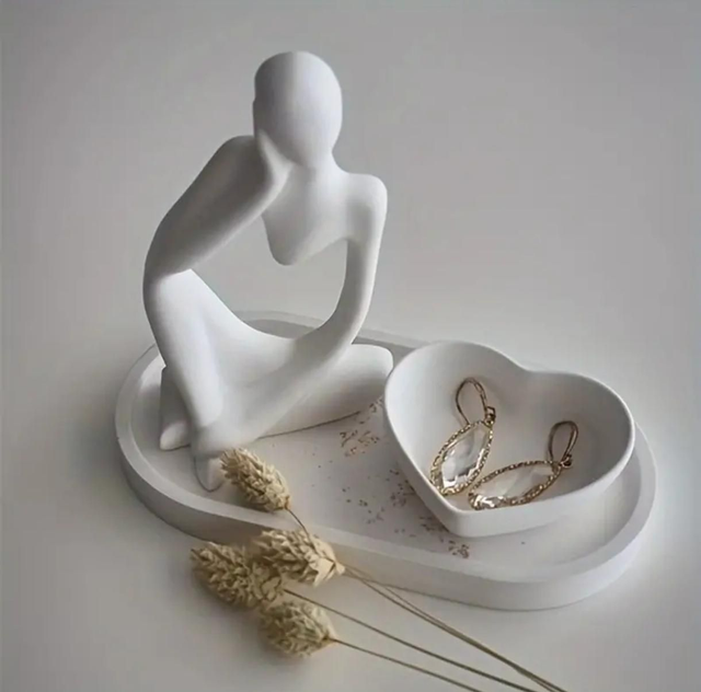 Déco penseur + vide poche + plateau 