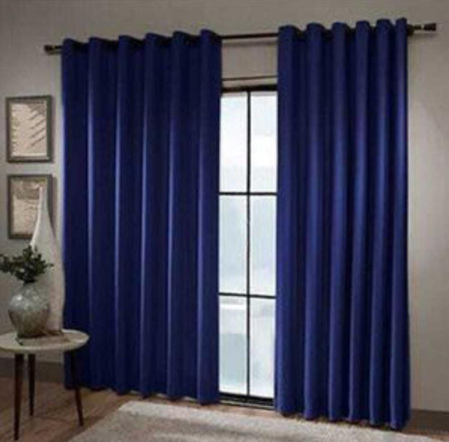 Cortina Varão Azul-Marinho 240x280 cm
