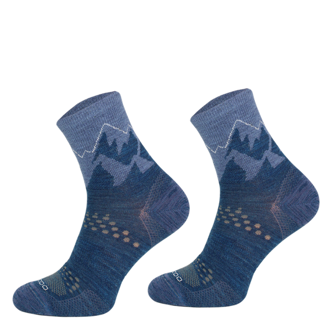Light Hiker Trekkingstrumpor - blå, med Merino och Alpacka