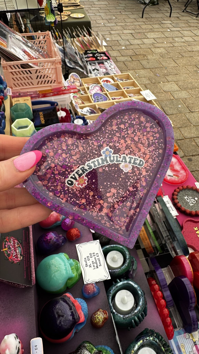 Trinket Tray Heart Shaped - Naughty, Spicy, Funny Slogan Trinket Trays or Coasters - Various Designs & Custom