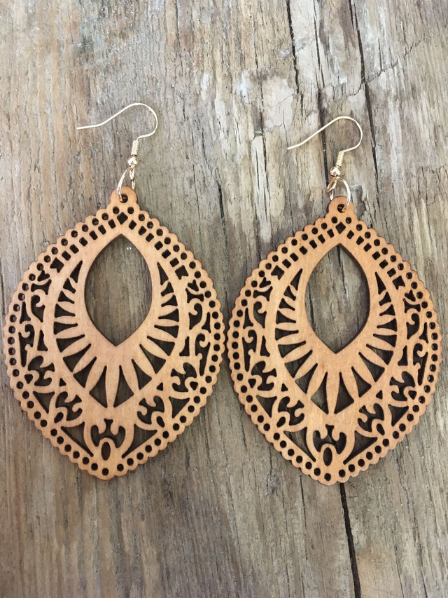 BOUCLES D'OREILLES EN BOIS