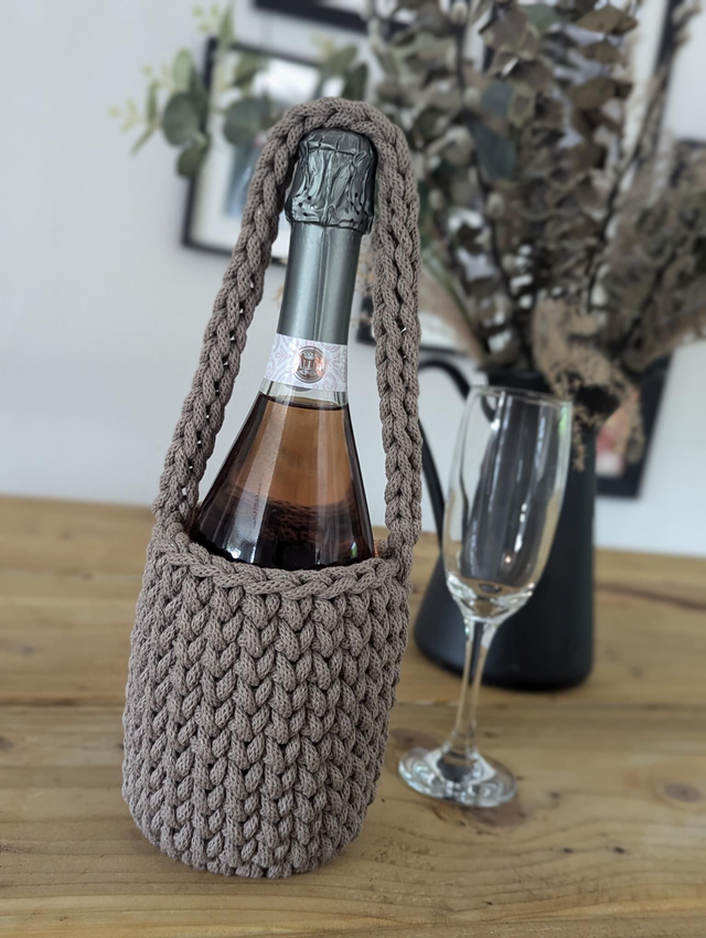 Handmade Bottle Holder in shade 'Coffee'