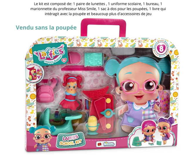 Pack accessoires poupée Laffies 8 pièces IMC Toys 