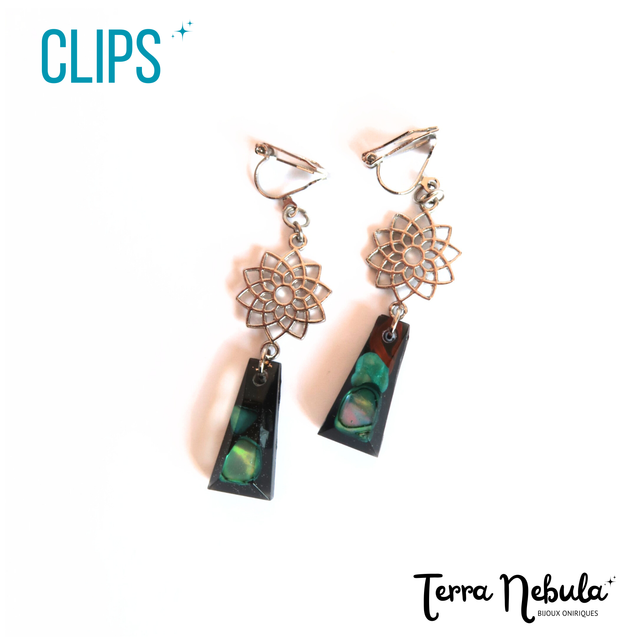 Boucles d&#039;oreilles Clips Fleurs d&#039;Ormeau | BO200F