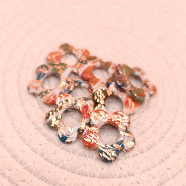 "Flora" blanc rouge vert bleu