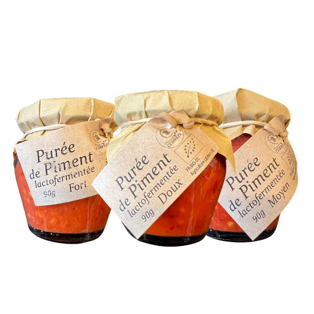 Purée de Piment Lactofermentée Fort / Moyen / Doux