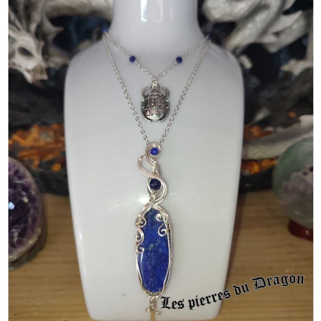 Talisman Renaissance Egyptienne- scarabée égyptien et croix de Hank