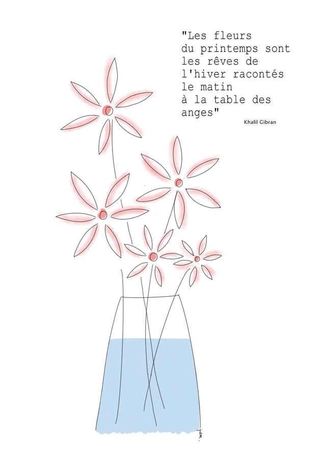 Illustration PRINT petit format - Spring Flower