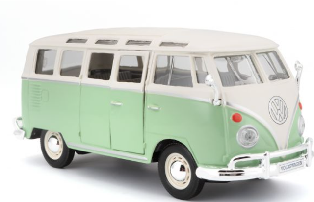VW T1 b Samba Bus grün/weiss Maisto  1:25