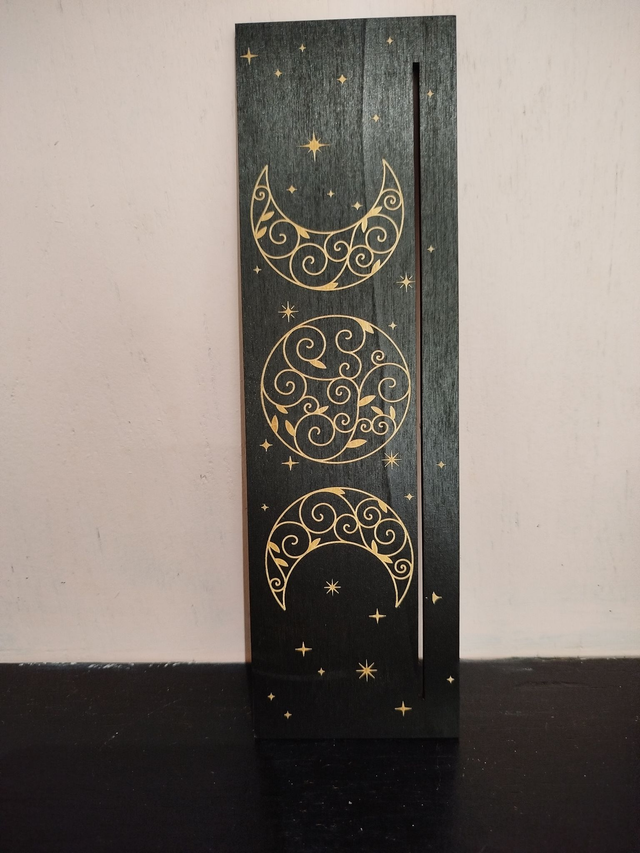 porte carte  lune fleur 