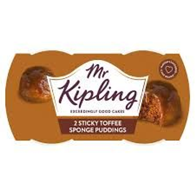 Mr Kipling 2 Sponge Puddings Sticky Toffee 2x95g