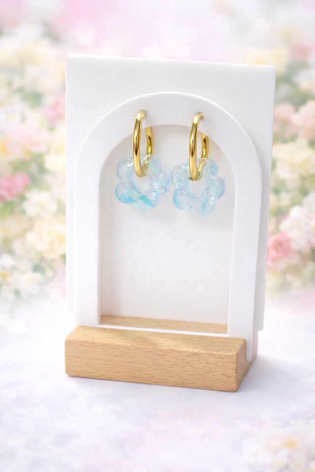 Fleurs Transparente et Bleue