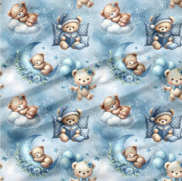 Coupon de tissu ourson