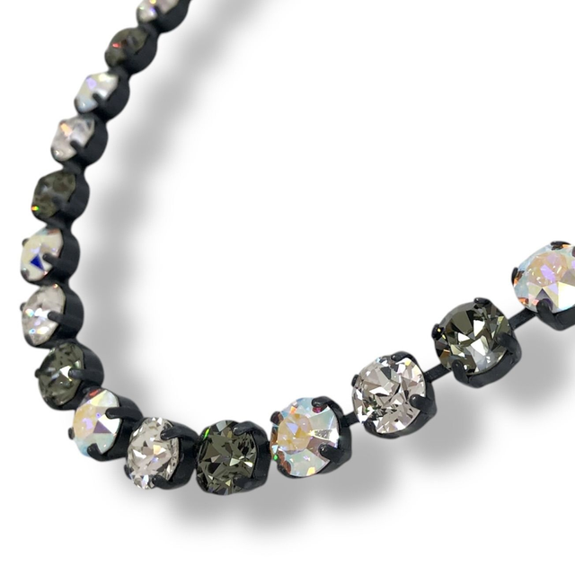 Collier DEVA KLASSIK BIG Crystalmix, Grau
