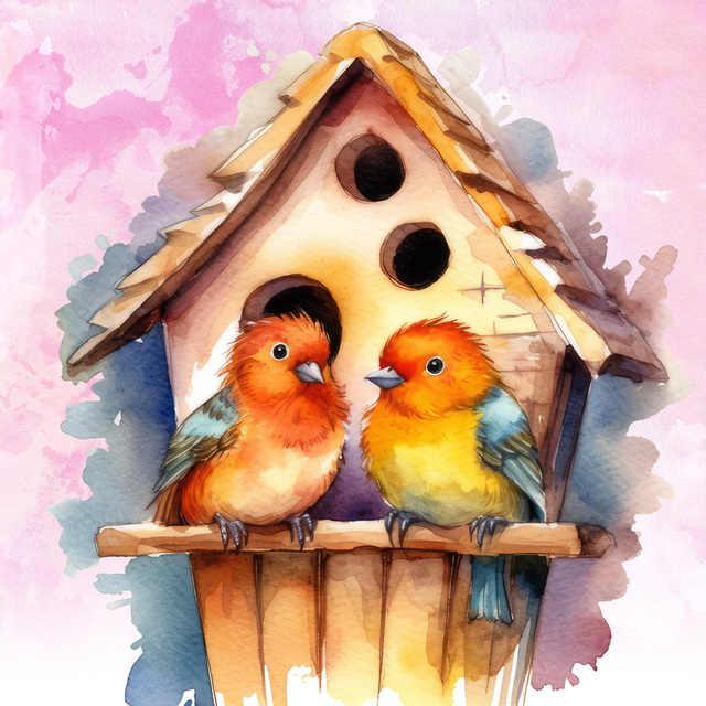 Bird design card and envelope 