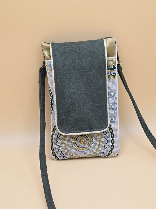 Pochette Holly suédine kaki