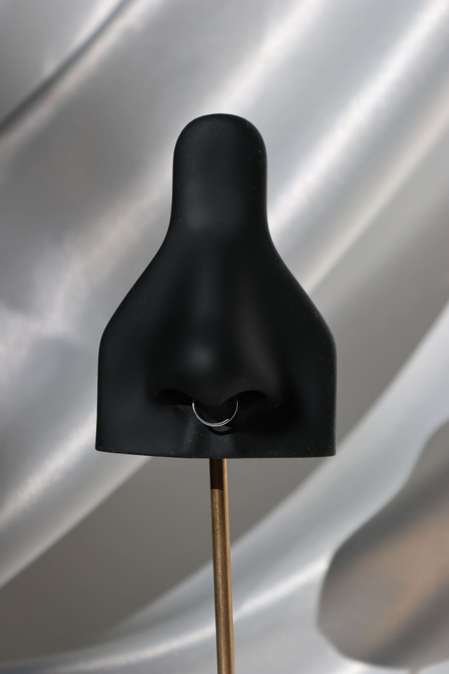 Faux anneau de nez septum Simple aregent (0.8mm) 