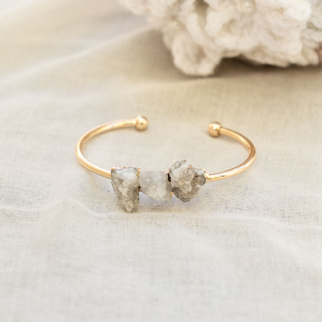 Hegyikristály geóda karperec