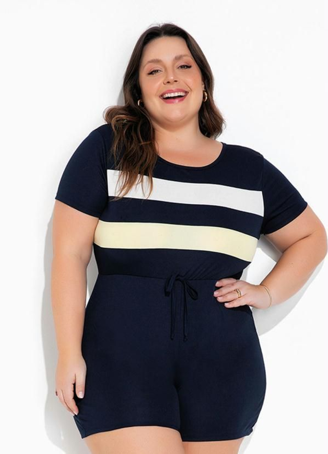 Macaquinho Com Recortes Plus Size | Marguerite