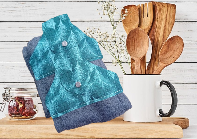 Essuie main lot x2 TON " VERT"