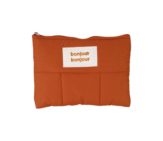 POCHETTE QUILTED TERRACOTTA