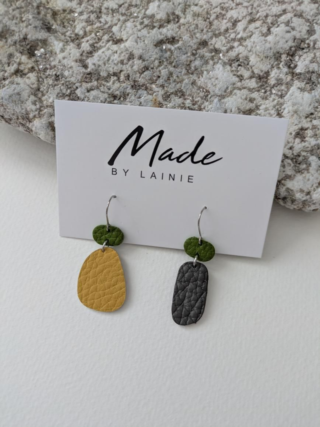 Mismatched Pebble Drop Earrings (2)
