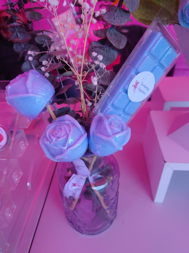 Wax Rose Vase 
