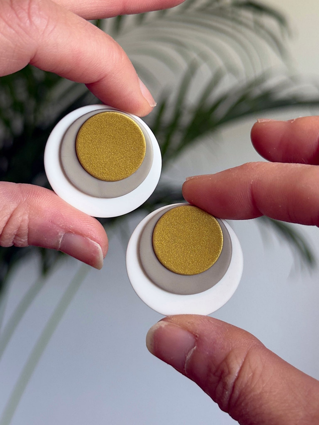 Eclipse blanco, greige y dorado