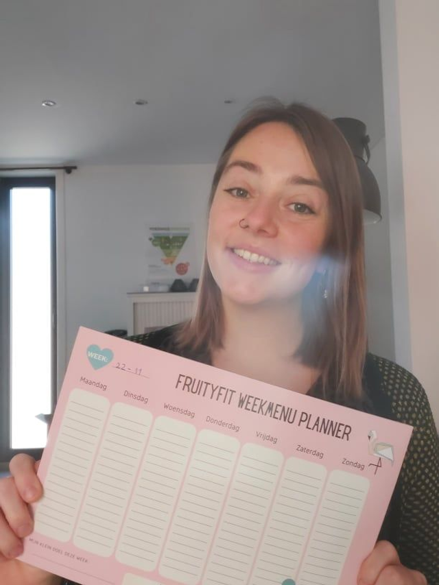 FruityFit Weekmenu planner