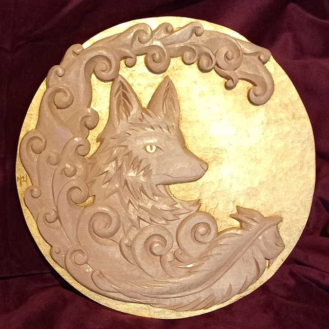 Renard d'or en tilleul