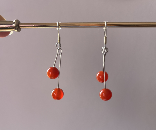 Boucles d’oreilles cornaline 