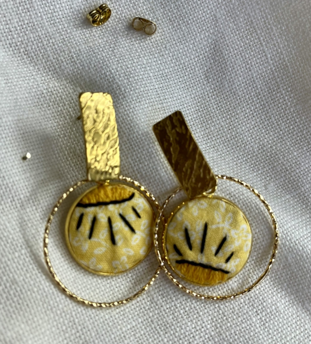 Boucles d’oreilles *Aurore* jaune