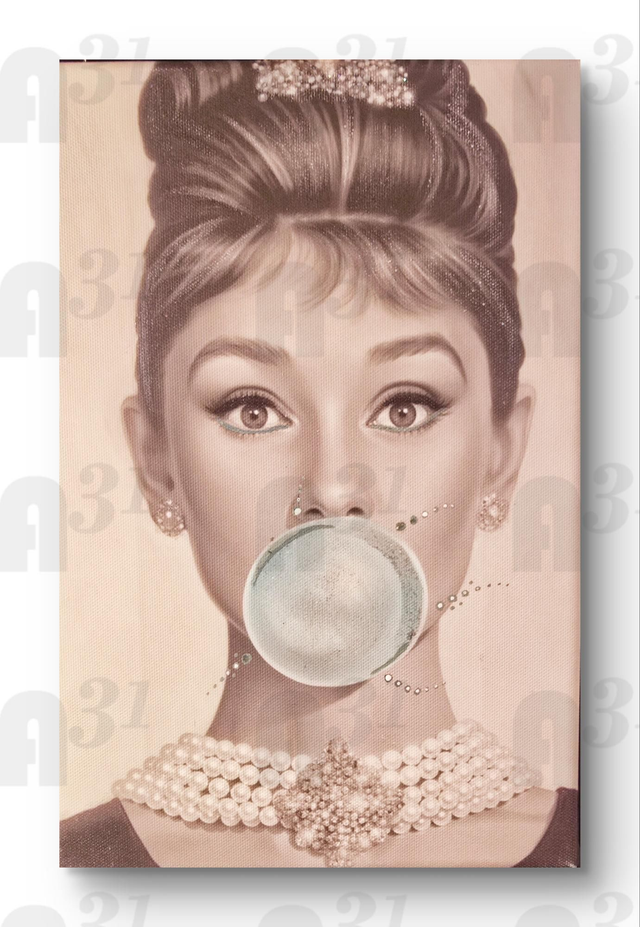 125. Audrey Bubblegum Art