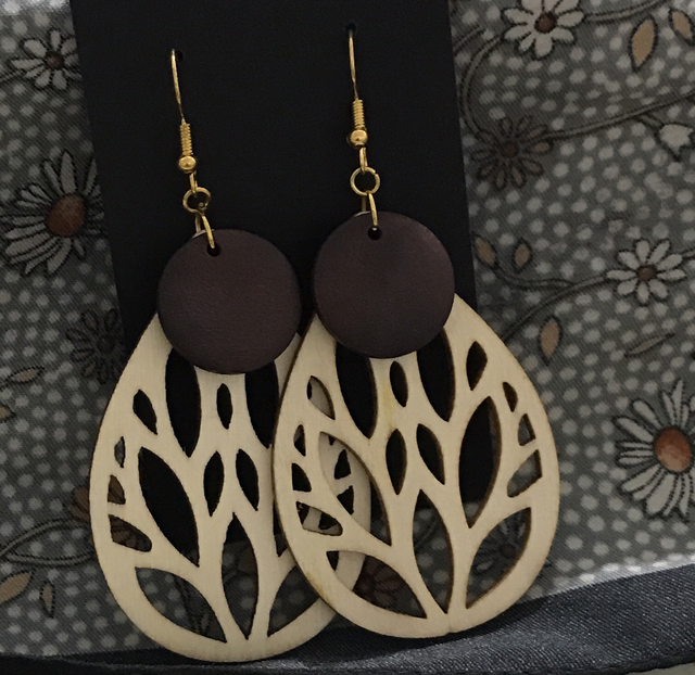 Wood Earrings- Mixed - MSDE85
