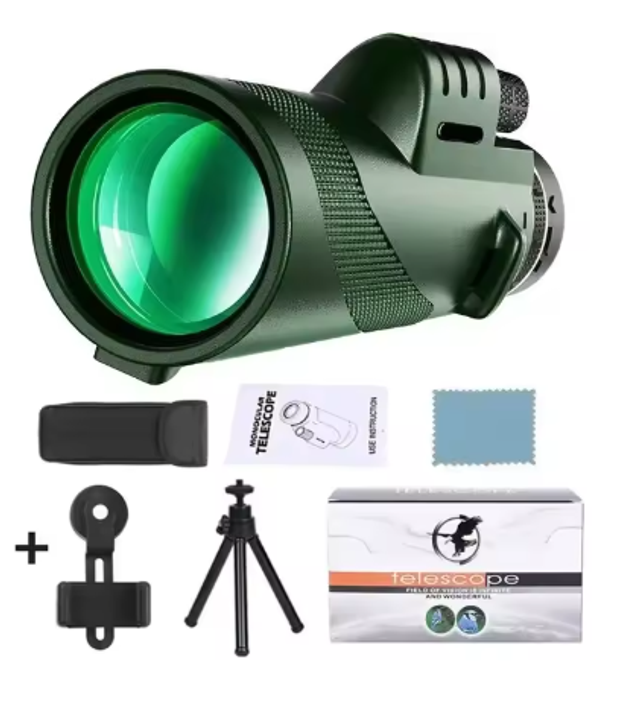 Monoculaire Telescoop – Met Statief & Telefoonclip 80x100 HD