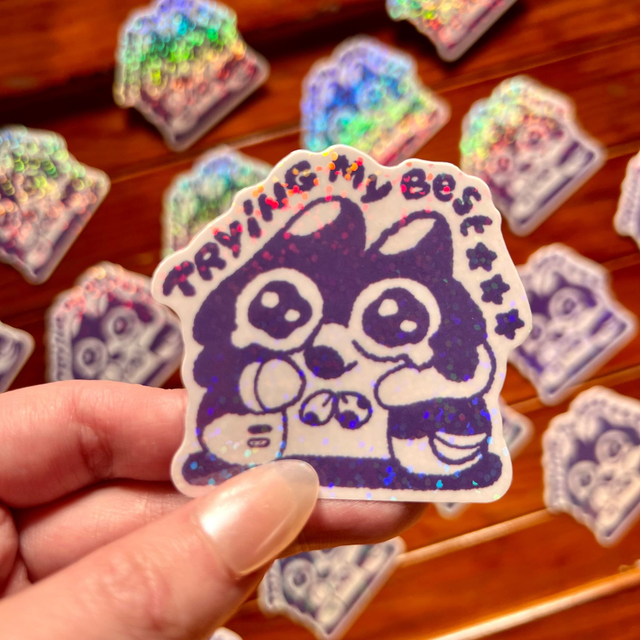 Sticker Transparent - Trying my best