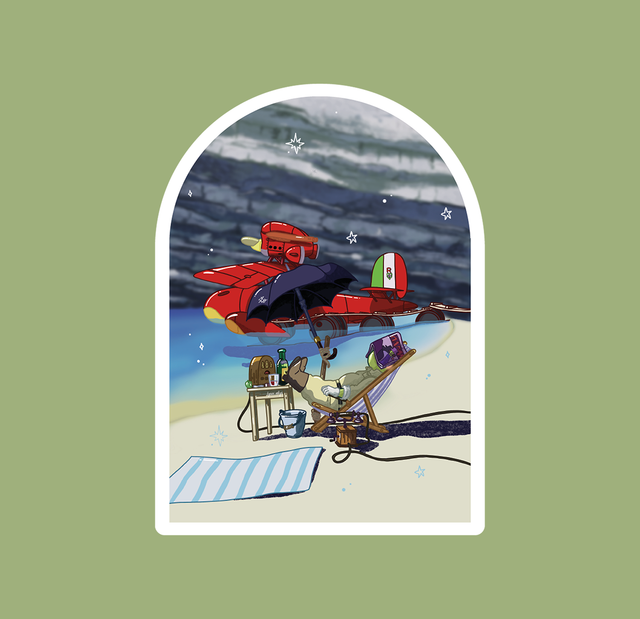 Porco Rosso - Ghibli - sticker