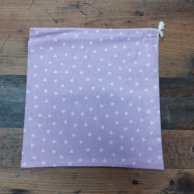 Mauve cœur blanc - Hauteur 30,5 cm x Largueur 29,5 cm