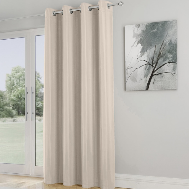 Enhanced Living Nightfall Supersoft Natural Room Darkening Thermal Readymade Door Curtains