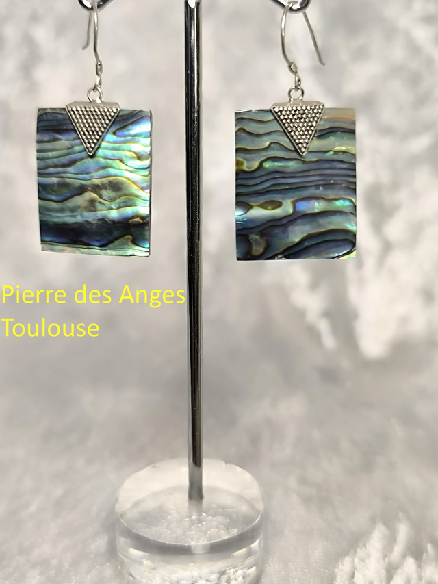 Boucle d'Oreilles Nacre Abalone