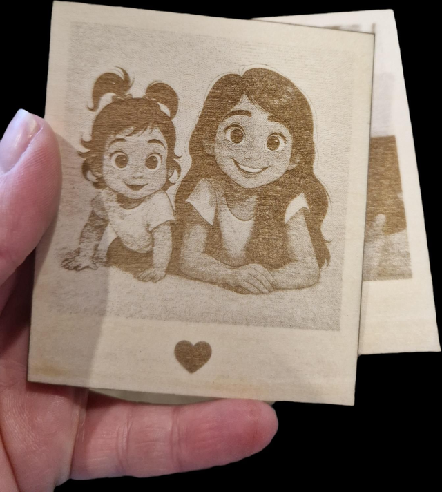 Photo gravée façon Polaroïd