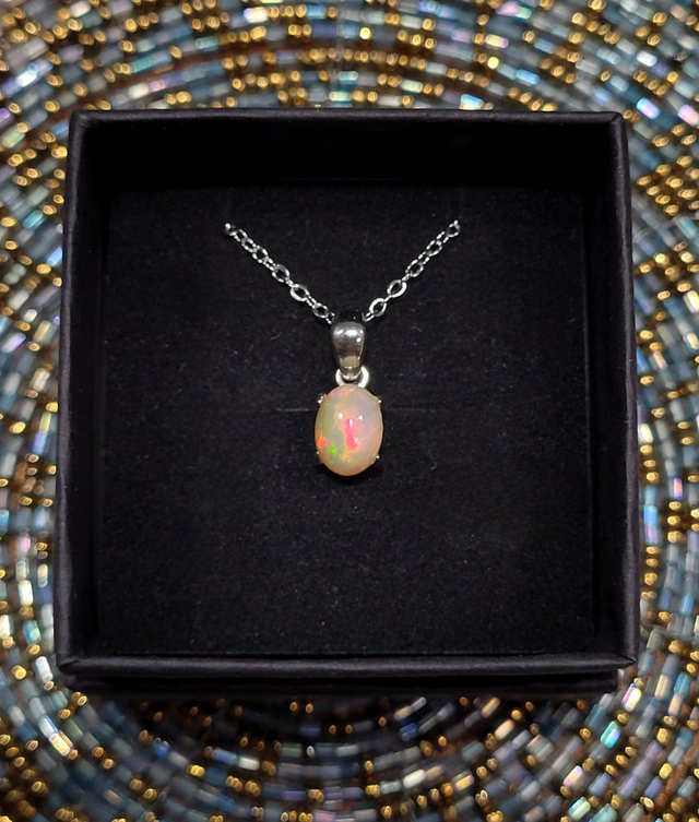 Pendentif Opale Éthiopienne