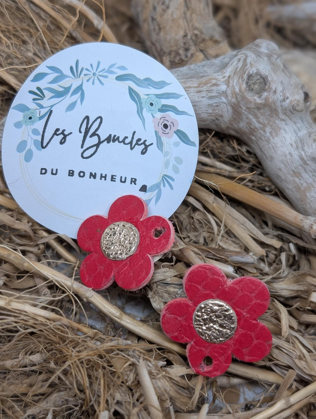 Pampilles marguerite rouge pam018