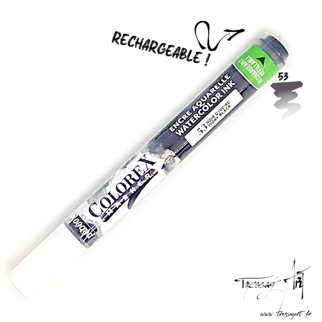 PEBEO - MARQUEUR AQUARELLE COLOREX - NOIR D'IVOIRE - PB010053