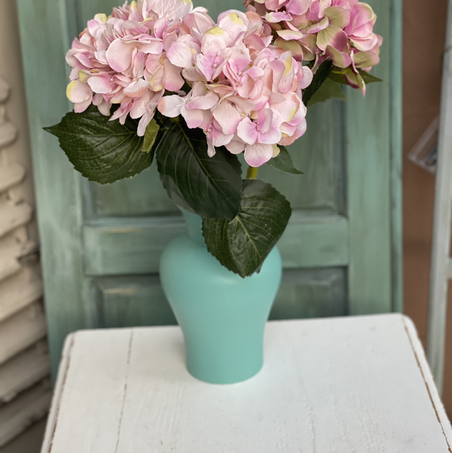 Keramik Vase Türkis bauchig