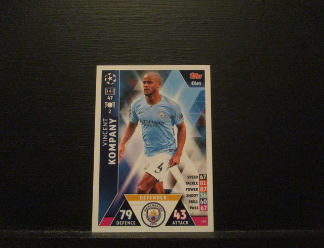 Vincent Kompany - UEFA Champions League Match Attax 2018/19 Original Trading Card #149