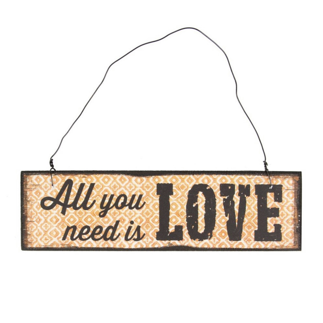  ‘All You Need Is Love’ Hanging Sign
