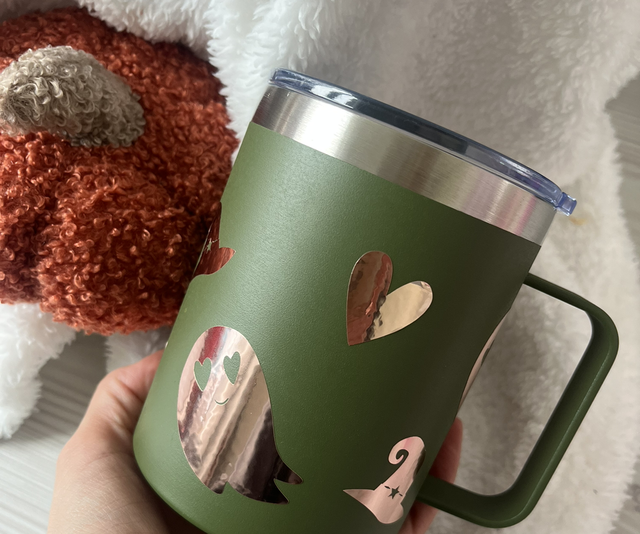 Don’t want to ghost you - army green insulated mug