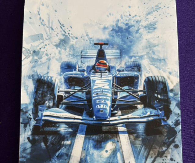 Plain Note Pad Racing Car Blue