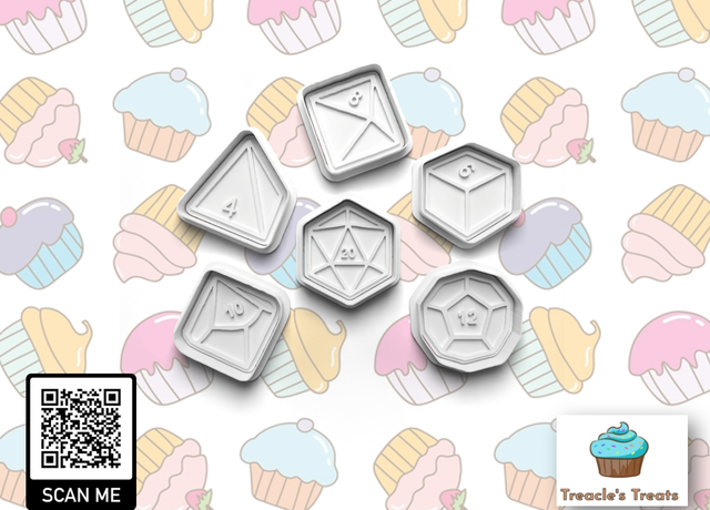 D & D Dices Theme Fondant/cookie stamps with cutters